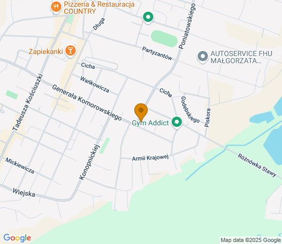 Mapa dojazdu do hurtowni motoryzacyjnej w miejscowości Biłgoraj