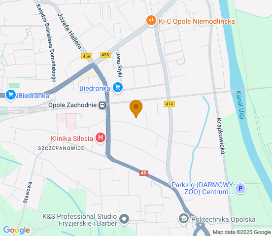 Mapa dojazdu do hurtowni motoryzacyjnej w miejscowości Opole