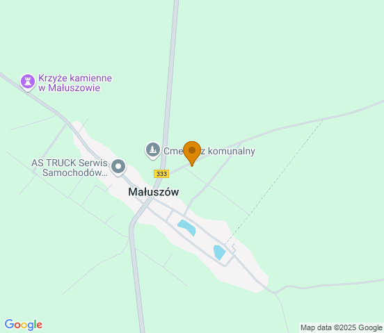Mapa dojazdu do warsztatu samochodowego w miejscowości Męcinka