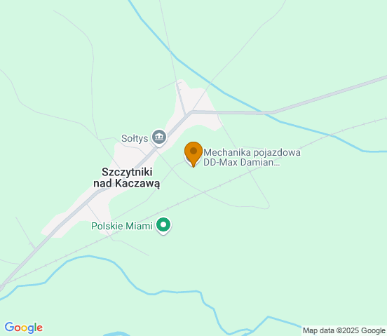 Mapa dojazdu do warsztatu samochodowego w miejscowości Szczytniki nad Kaczawą