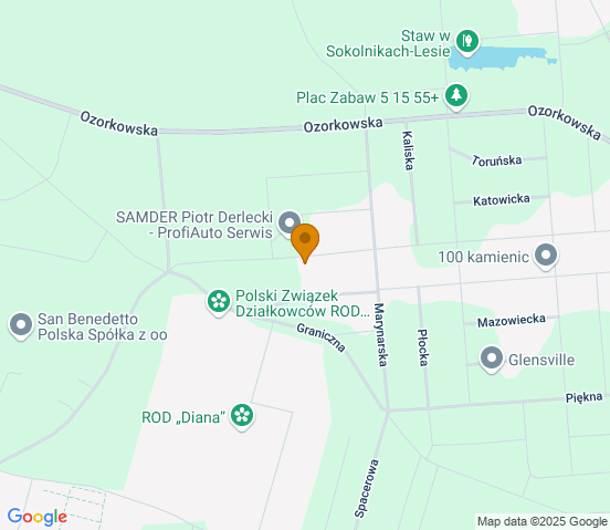 Mapa dojazdu do warsztatu samochodowego w miejscowości Sokolniki