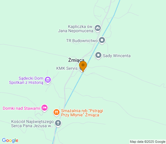 Mapa dojazdu do warsztatu samochodowego w miejscowości Laskowa
