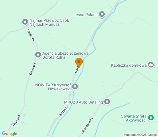 Mapa dojazdu do warsztatu samochodowego w miejscowości Nowy Sącz