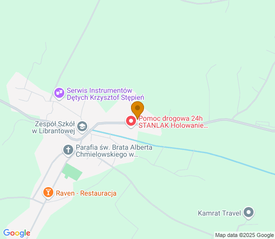 Mapa dojazdu do warsztatu samochodowego w miejscowości Nowy Sącz