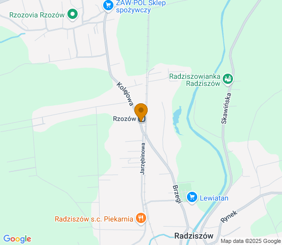 Mapa dojazdu do warsztatu samochodowego w miejscowości Wola Radziszowska
