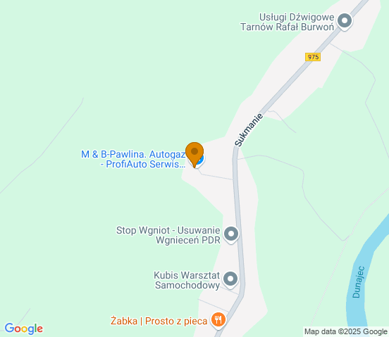 Mapa dojazdu do warsztatu samochodowego w miejscowości Wojnicz