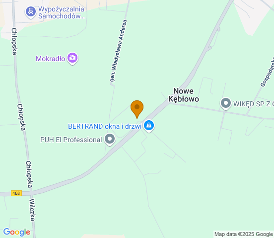 Mapa dojazdu do warsztatu samochodowego w miejscowości Luzino