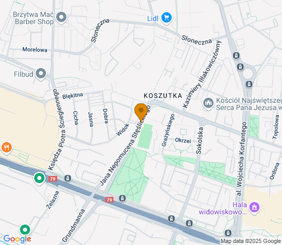 Mapa dojazdu do warsztatu samochodowego w miejscowości Siemianowice Śląskie
