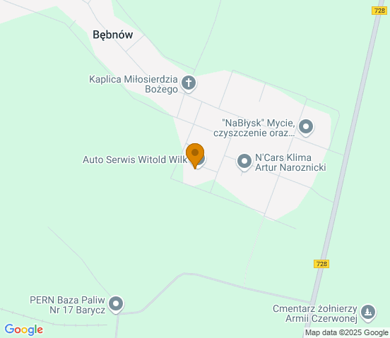 Mapa dojazdu do warsztatu samochodowego w miejscowości Radoszyce